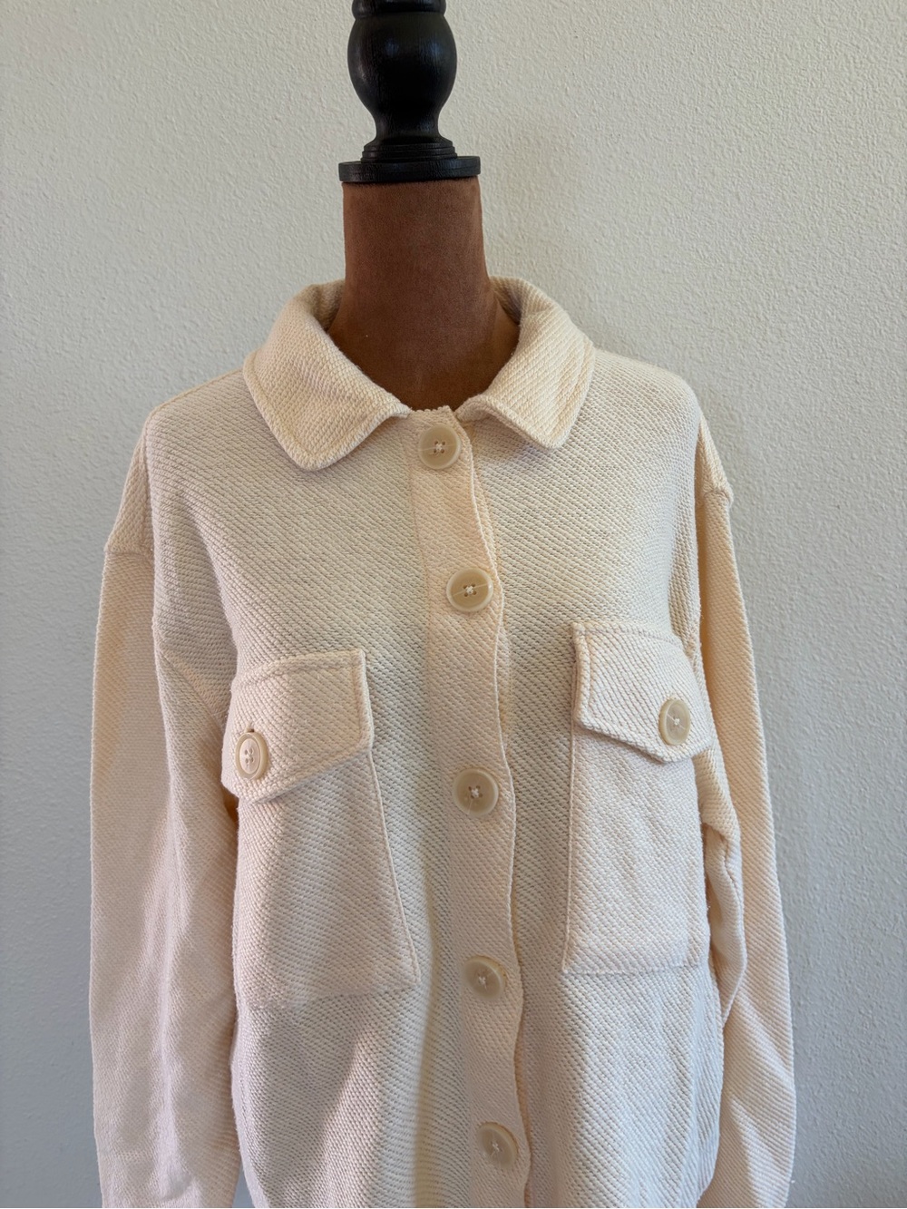 Sanctuary Cream Button-Front Utility Jacket - Picture 2 of 6
